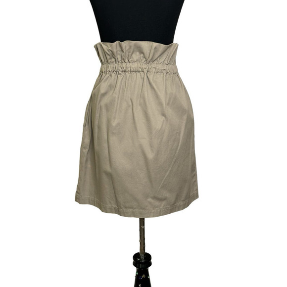 Rebecca Minkoff Beige Paperbag Bradley Paperbag Skirt Size Medium - Picture 2 of 14